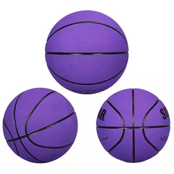 - Баскетбольные мячи из замши и микрофибры, размер 7, противоскользящие, для тренировок и соревнований (фиолетовый)