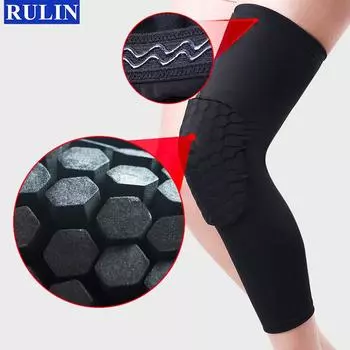 Баскетбольные наколенники Футбольный наколенник Поддержка рукава для ног Наколенник Поддержка голени Лыжный наколенник S