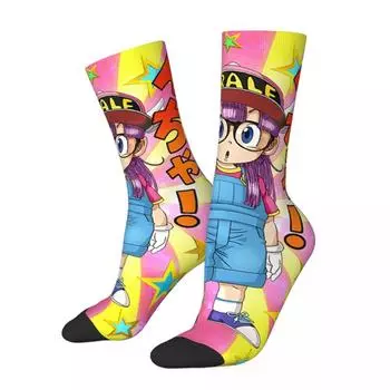Баскетбольные носки в стиле хип-хоп Kawaii Arale, длинные носки из полиэстера для женщин и мужчин, нескользящие One Size