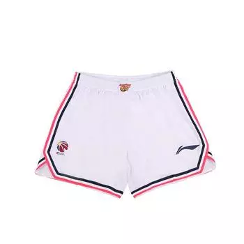 Баскетбольные шорты Li Ning CBA Series с принтом логотипа, прямые, мужские, белые AAPT837-1 S