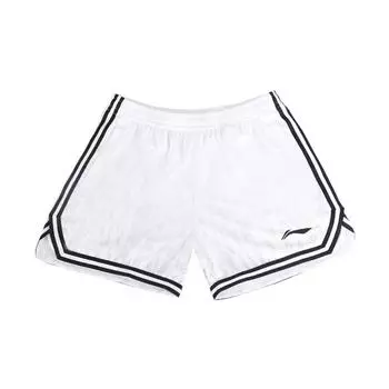 Баскетбольные шорты Li Ning CBA Series в полоску из дышащей сетки, унисекс, белые AAPU603-1 S