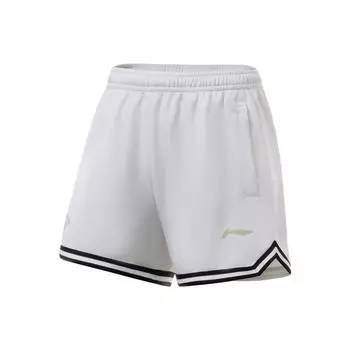 Баскетбольные шорты Li Ning Sports серии American Vintage Logo Print эластичный пояс мужские шорты для баскетбола стандартные белые AAPT043-3 XXXL