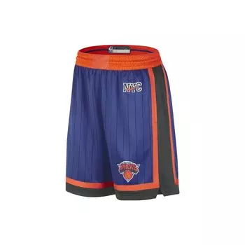 Баскетбольные шорты Nike Dri-Fit New York Knicks City Edition 2023/24 с цветным блоком и буквенным узором, мужские шорты, ярко-синие, оранжевые DX8712-495 S