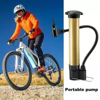 Баскетбольный футбольный воздушный насос высокого давления, универсальный компактный размер, портативный, широко используемый накачиватель велосипедных шин, ручной воздушный насос чёрный