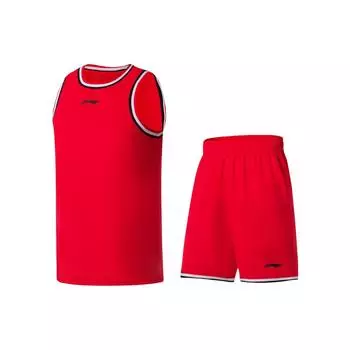 Баскетбольный комплект из полосатого жилета и шорт с логотипом Li Ning, спортивная одежда для мужчин AATS003-2 L