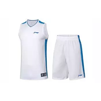 Баскетбольный комплект Li Ning Patchwork Color Block Design, мужская спортивная одежда, белый цвет AATP067-3 S