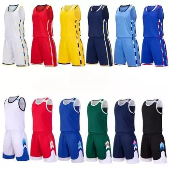 Баскетбольный костюм, четырехточечная библиотека на одно плечо, впитывающий пот, дышащий и быстросохнущий баскетбольный костюм для взрослых, спортивный костюм. M