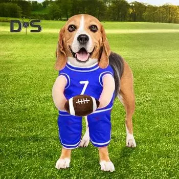 Баскетбольный костюм для собак с мячом, костюм для косплея для домашних животных, спортивная одежда для собак, держащих мяч, одежда для баскетболистов L красный