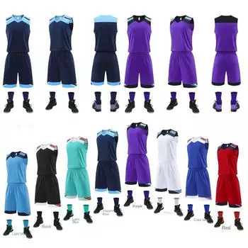 Баскетбольный костюм Мужской и женский командный костюм для соревнований Детский спортивный тренировочный костюм Студенческий жилет Баскетбольный костюм 3XS