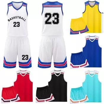 Баскетбольный костюм, мужской спортивный тренировочный костюм для колледжа, детский игровой трикотаж, баскетбольный костюм, дышащий прилив 3XS белый