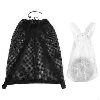 Баскетбольный рюкзак с завязками на шнурке, сетчатая спортивная сумка для мячей, стильная многофункциональная сумка для переноски