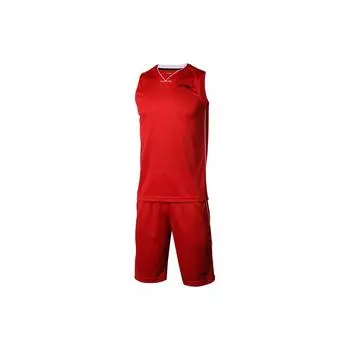 Баскетбольный тренировочный костюм Li Ning, мужской, спортивная одежда, красный AATM039-2 S