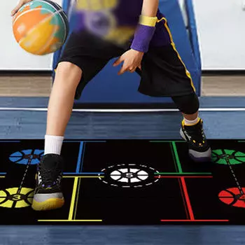 Баскетбольный тренировочный коврик Agility Footstep Повышение ловкости, прыжков и контроля Mute 120cmx89cm