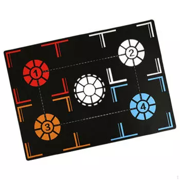 Баскетбольный тренировочный коврик для шагов, работа ног, амортизирующий, нескользящий, точность ведения мяча 94cmx67cm