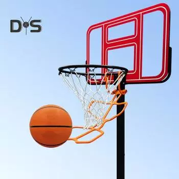 Баскетбольный возвратчик Тренировочное пособие Баскетбольная тренировочная рамка со съемным крюком Автоматический возврат мяча Баскетбольное тренировочное оборудование для молодежи в помещении оранжевый