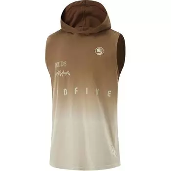 Баскетбольный жилет Li Ning Anti-Five Series Letter с капюшоном, удобный дышащий спортивный жилет для мужчин, коричневый, овсяно-серый, градиентный AVSU499-1