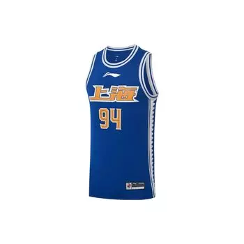 Баскетбольный жилет Li Ning Basketball Series с круглым вырезом и логотипом, мужские топы, синий AAYS587-1 M