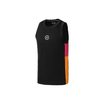 Баскетбольный жилет Li-Ning Wade Series с цветными блоками и логотипом, мужские топы, черный AAYS041-9 L