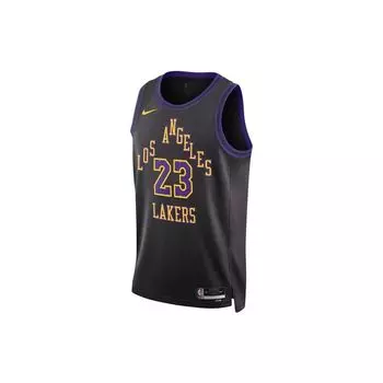 Nike NBA Леброн Джеймс №. Жилет болельщика 23 Lakers, мужские топы сезона 2023–24, черный DX8506-012 S