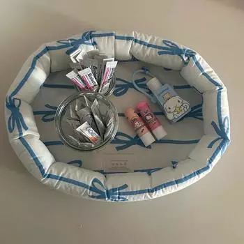 Корзины Организуйте коробки Настольные всякие мелочи Организуйте корзину для всякой всячины Ключи Косметика Ювелирные изделия Хранение Аксессуары Nordic Bow Storage чёрный