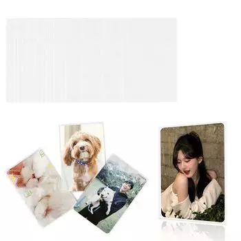 Baskiss 100 шт. карман для коллекционных карт, чехол для карт, защитный чехол для хранения корейских торговых карт и полароидов, бромид 58x89 мм, полностью прозрачный,