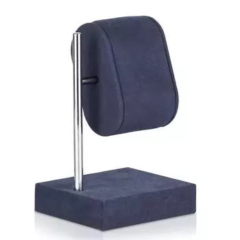 Baskiss Luxury Watch Stand, Watch Stand, Watch Stand, Watch Stand, Display, Storage for 2 to 4 Watches, Walnut, Watch Stand, Metal, Navy Blue