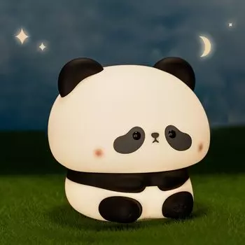 BASON Panda Night Очаровательная силиконовая панда Ночной столик на 3 шага Таймер на 30 минут Непрямой Ночной столик для кормления Медведь для спальни Удобный столик на постельном белье Милое прикосновение