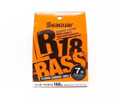 Басовая линия Seaguar из флюорокарбона R18, 160 м, 7 фунтов, 0,22 мм (3363)