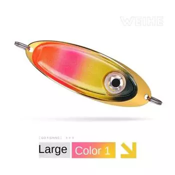 Басовая ложка-вспышка, привлекающая рыбу, рыбалка, кальмар, портативная светодиодная приманка, свет для ночной рыбалки L-Color random