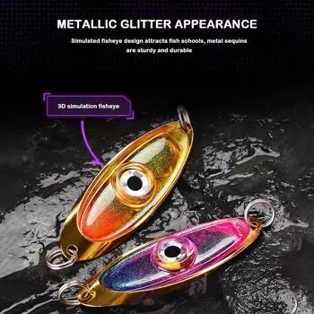 Басовая ложка-вспышка, привлекающая рыбу, рыбалка, кальмар, портативная светодиодная приманка, свет для ночной рыбалки S-Color 1