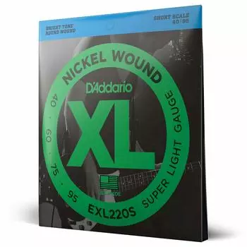 Басовая струна из никеля с укороченной мензурой EXL220S D Addario .040-.095 []