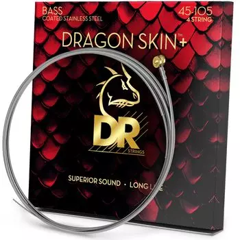 Басовые струны DR Strings со струнами из нержавеющей стали DRAGON (DR) 4-струнный SKIN+ DBS-45 [ ]