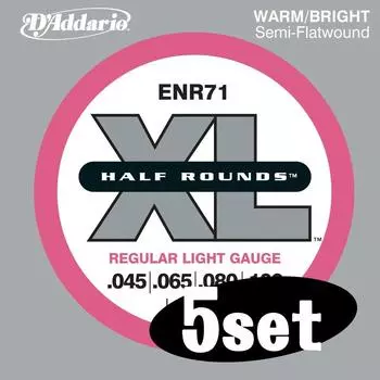 Басовые струны Half Nickel Long Menage ENR71 x 5 Set D Addario Round/Pure .045-.100 []