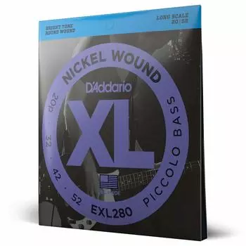 Басовые струны Никель Piccolo EXL280 D Addario .020-.052 []