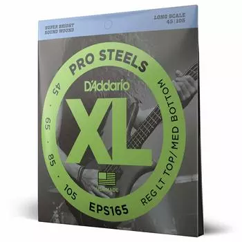 Басовые струны Pro Steel с длинной мензурой EPS165 D Addario .045-.105 []