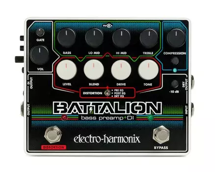 басовый эффектор Battalion electro-harmonix электрогармонический предусилитель/DI [] чёрный