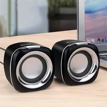 Басовый звук Сабвуфер для ПК Стерео Аудио Колонки Музыкальный проигрыватель Компьютерный динамик Громкоговоритель white