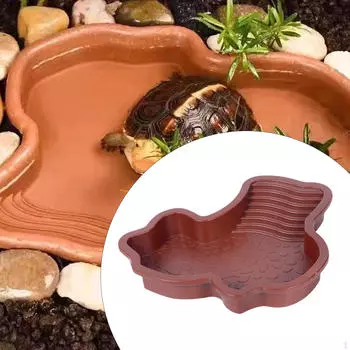 Бассейн для купания рептилий, миска для кормления рептилий, для черепах-хамелеонов brown