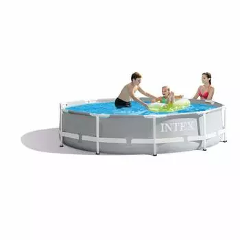 Бассейн INTEX Prism Frame 26700 PRISM FRAME PREMIUM POOL 30576 см серый