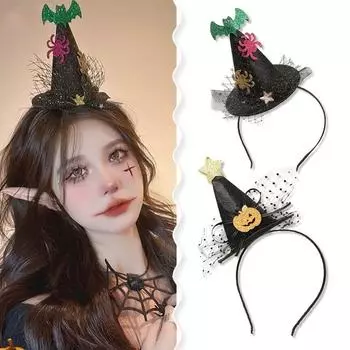 Bat Bat Headband Spider Pumpkin Hairband Cute Halloween Hair Hoop Party F