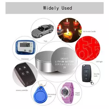 Батарейка-таблетка высокой емкости, упаковка из 20/40/60 шт. батареек CR2477 950 мАч 3 В, долговечный источник питания 20