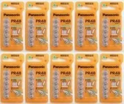 Батарейки для слухового аппарата Panasonic PR48, набор из 10 штук (13)