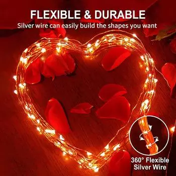 Батарейный светодиод Оранжевые гирлянды Хэллоуин Фиолетовый медный провод Гирлянды для вечеринок 1 pc 4m/13.1ft 40LEDs оранжевый