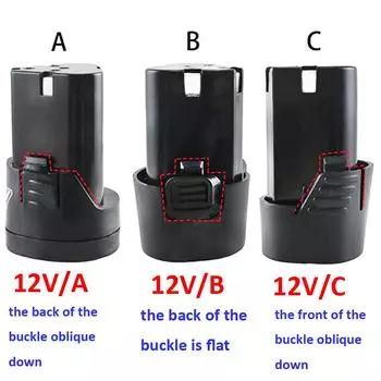 Батарея 12 В, 3500 мАч/4500 мАч, литиевая аккумуляторная батарея для электрической дрели/пистолетной дрели/электрической отвертки A3500 чёрный