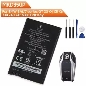 Батарея для автомобильного ключа MKD35UP для BMW 5/6/7 серии GT X3 X4 X5 X6 730 740 745 530L Дисплей с дистанционным управлением автомобильный ключ