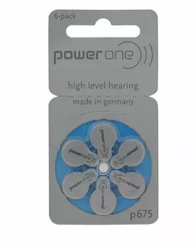 Батарея для слухового аппарата Power One p675 (10 х 6 = 60 шт.) Бесплатная доставка по всему миру