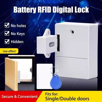 Батарея RFID IC-карта Датчик ящика шкафа Интеллектуальный SmartLock DIY Невидимый скрытый цифровой замок