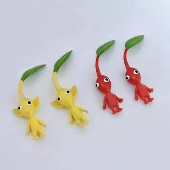 Batch Of 4 Pikmin Yellow Pikmin Red Pikmin Figures