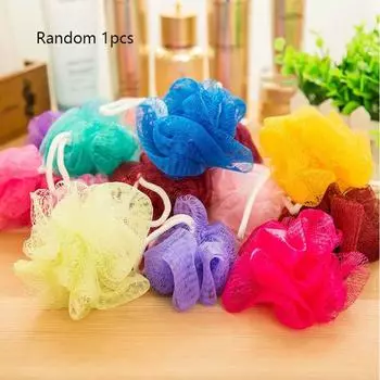 Bath Bathsite Ball Cleaning Mesh Shower Wash Sponge Product Washing Body Flower Random 1pcs