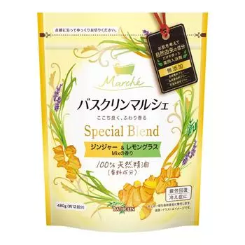 Bath Clin Marche Ginger Lemongrass Mix Scent 480 г 12 Натуральная Соль для ванны с тонким нежным ароматом [квази-лекарство] и (приблизительно. порции)
